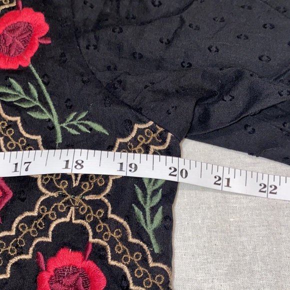 Francesca’s Miami Embroidered Back Baby Doll Boho Blouse - Picture 10 of 15